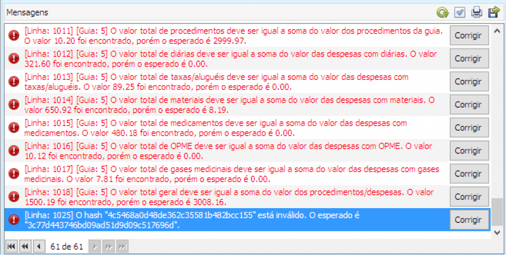 Validações poderosas de arquivos TISS